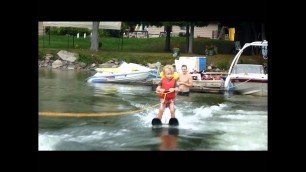 'Learning to Water Ski, 2 Years Old on Boshkung Lake'