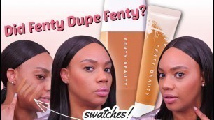 'NEW Fenty Beauty Skin Tint vs Fenty Hydrating Foundation | Side by Side Wear Test on Oily Skin'