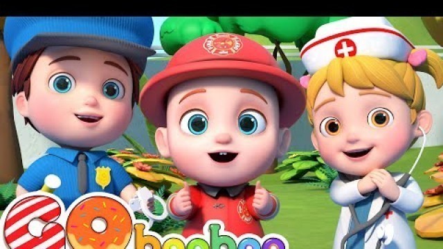 'Police Car Ambulance Fire Truck Song | GoBooBoo Nursery Rhymes And Kids Songs'