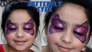 'Butterfly Eye Makeup Tutorial For Kids | Makeup For Kids'