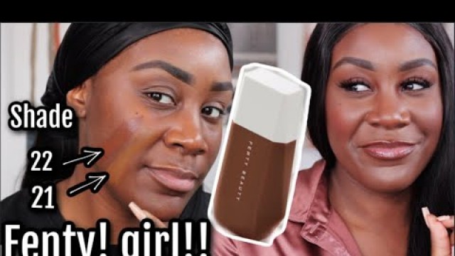 'Testing FENTY BEAUTY eaze drop skin tint | shade 21 & 22 | wear test'