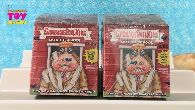 'Garbage Pail Kids GPK Late To School Sticker Card Packs Unboxing Review | PSToyReviews'