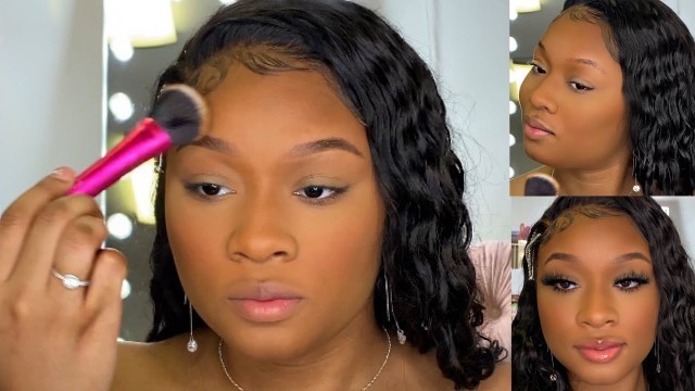 'Full Face in MINUTES using Powders! // Fenty Beauty Powder Foundation'