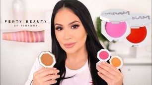 'NEW FENTY BEAUTY CREAM BLUSH & CREAM BRONZERS - REVIEW + SWATCHES (ALL SHADES) | ROSITAAPPLEBUM 2020'