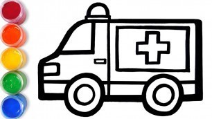 'Let\'s learn to draw Ambulance and coloring for kids | TOBiART'