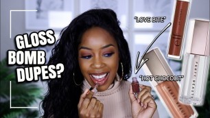 '$3 FENTY BEAUTY GLOSS BOMB DUPES??? | GREAT AFFORDABLE ALTERNATIVES! | Andrea Renee'