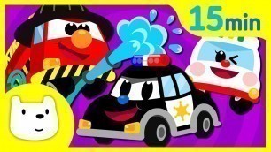 'Car Songs Compilation♪ | Police car Fire Truck Ambulance + | Tidi Songs for Children★TidiKids'