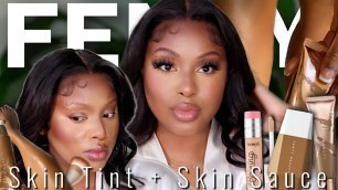 'Beginner Friendly Makeup | NEW Fenty Beauty Skin Tint + Fenty Body Sauce | Blurred Skin?!'