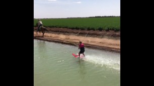 'Horse-Powered Water Skiing a Treat for Aussie Kid'