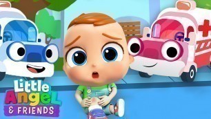 'Ambulance Rescue Team | Boo Boo Song | Little Angel And Friends Kid Songs'