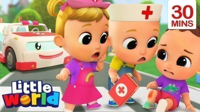 'Wheels On The Ambulance | Nina and Nico + More Kids Songs & Nursery Rhymes by Little World'