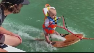 'VIRAL VIDEO | Water-skiing baby owns the internet'