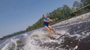 'Freedom Boat Club kids, water skiing'