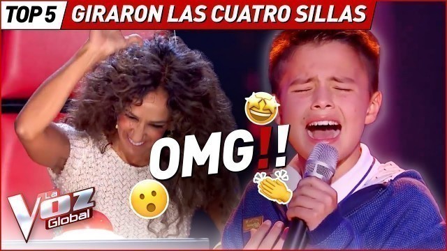 'GIRARON TODAS las SILLAS con sus IMPRESIONANTES voces en La Voz Kids'