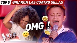 'GIRARON TODAS las SILLAS con sus IMPRESIONANTES voces en La Voz Kids'