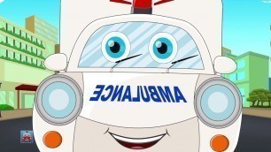 'Ambulance Song, Car Rhymes & Animated Cartoon Video For Kids'