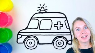 'Toy Ambulance Drawing and Coloring Pages for Kids'