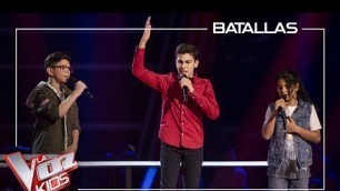 'Hugo, Juan Miguel y Salva cantan \'Amiga mía\' | Batallas | La Voz Kids Antena 3 2019'