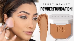 'FENTY BEAUTY POWDER FOUNDATION FIRST IMPRESSIONS | AnchalMUA'