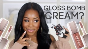 'FENTY BEAUTY GLOSS BOMB CREAMS?? | ALL 5 SHADES SWATCHED + FIRST IMPRESSION/REVIEW | Andrea Renee'