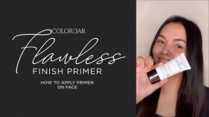 'Colorbar Flawless Finish Primer | How to apply Primer on Face'