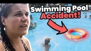 'Kids scared after stranger is taken by ambulance at the pool | Mower Moments Family Vlog'