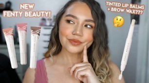 'NEW FENTY BEAUTY BROW MVP WAX + PRO KISS\'R TINTED LIP BALMS | DEMO + REVIEW | Makeupbytreenz'