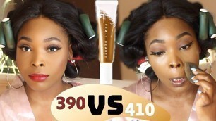 'New Fenty Beauty Hydrating Foundation 390 & 410 On Super Dry Skin'