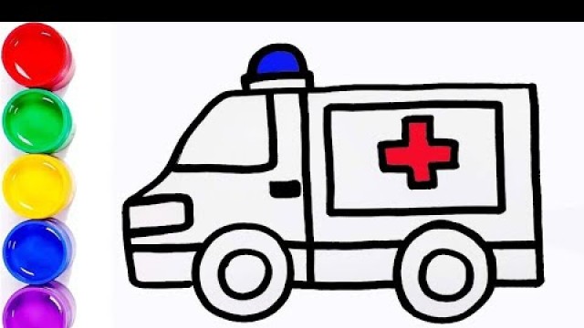 'How to Draw Ambulance for kids | Как нарисовать скорую помощь | Сурет салу жеддел жәрдем'