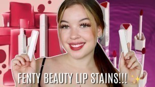 'FENTY BEAUTY POUTSICLE HYDRATING LIP STAIN REVIEW & WEAR TEST!'