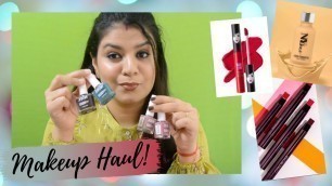 'Makeup Haul | New Launches | Nykaa Cosmetics, Elle 18, NY Bae, Colorbar & Many More!'