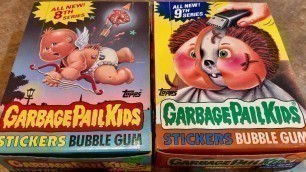 'GARBAGE PAIL KIDS ORIGINAL SERIES 8 and 9 BOX OPENING!  GPK OS8 OS9'