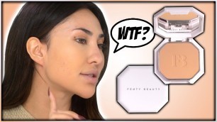 'NEW FENTY BEAUTY POWDER FOUNDATION REVIEW | BrittanyBearMakeup'