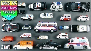 'Learn Police & Ambulance video for kids | Emergency vehicles'