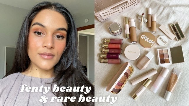 'GRWM using rare beauty & fenty beauty // my fav celeb beauty brands!'