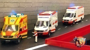 'RC AMBULANCE RESCUE MISSION! Rc MODEL Truck Mercedes BRUDER Toys'