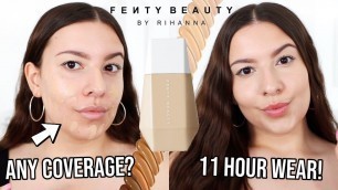 'FENTY BEAUTY EAZE DROP BLURRING SKIN TINT: FIRST IMPRESSION + 11 HR WEAR TEST *shade 5* | Jackie Ann'