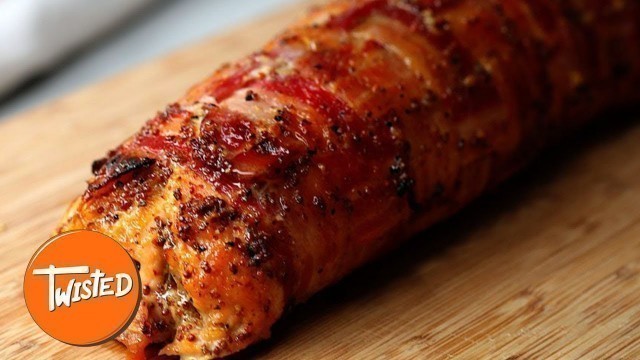 'Bacon Weave Honey Mustard Chicken Roll Recipe | Weeknight Chicken Recipes |  Twisted'