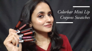 'Colorbar Matte Me As I Am Mini Lip Crayons | All Shades Lip Swatches | @Colorbar Cosmetics'