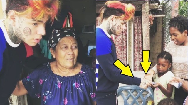 '6ix9ine Gives Money to Poor Kids in Dominican Republic'