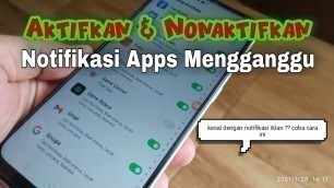 'Cara Mengaktifkan dan Menonaktifkan Notifikasi Aplikasi yang Mengganggu HP Oppo A33 / A53'