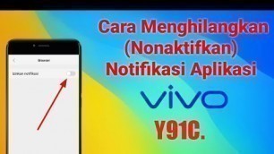 'Cara Menonaktifkan Notifikasi Aplikasi | di Hp Vivo Y91C'