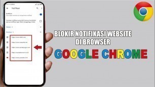 'Cara Memblokir Notifikasi Situs di Chrome Android | Cara Menghilangkan Notifikasi di Google Chrome'