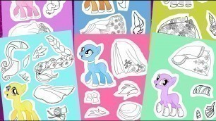 'Disney Princess Costume for MLP mane 6 • coloring for kids my little pony dres up'