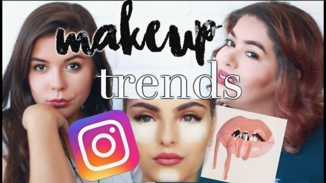 'TESTING MAKEUP TRENDS | Baking, Contouring, Kylie Lips'