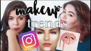 'TESTING MAKEUP TRENDS | Baking, Contouring, Kylie Lips'