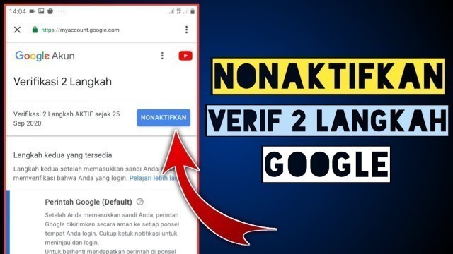 'Cara Menonaktifkan Verifikasi 2 Langkah Di Google'