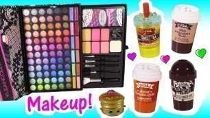 'New MAKEUP SET! 72 AMAZING Eyeshadows! Coffee Mocha Frappe LIP BALMS! SHOPKINS Season 6! FUN'