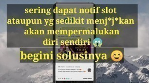 'cara menghilangkan notifikasi tidak jelas. seperti notif slot dll #notification #cara #fyp'