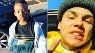 '6ix9ine \"Doing Drakes God\'s Plan Challenge Gives Out $20 To The Kids\"'